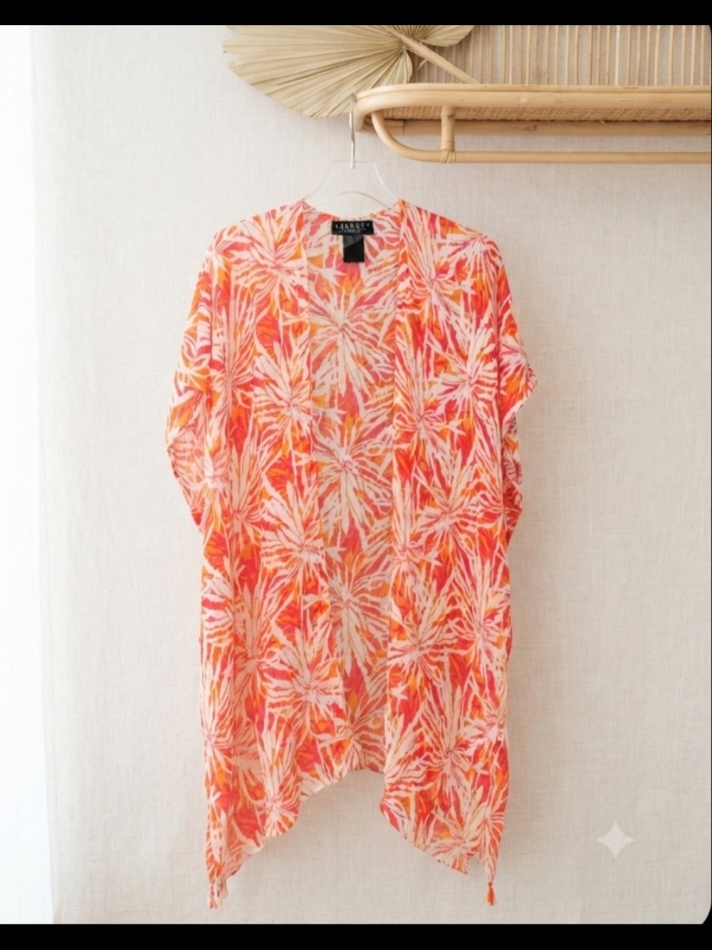 Laundry by Shelli Segal Vibrant Floral Kimono Beach Cover-Up